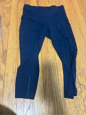 lululemon athletica Navy Blue Capris with Reflective Dots